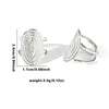 Wholesale Titanium Steel Ring Geometric Style With Heart Flower Leaf Letter Number Text Pattern Electroplated