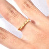 Wholesale Titanium Steel Ring Irregular Texture Hammered Geometric U Shape 18K Gold Electroplated