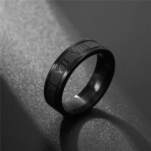 Wholesale Titanium Steel Ring Light Luxury Business Style Heart Shape Real Gold Plated Unisex
