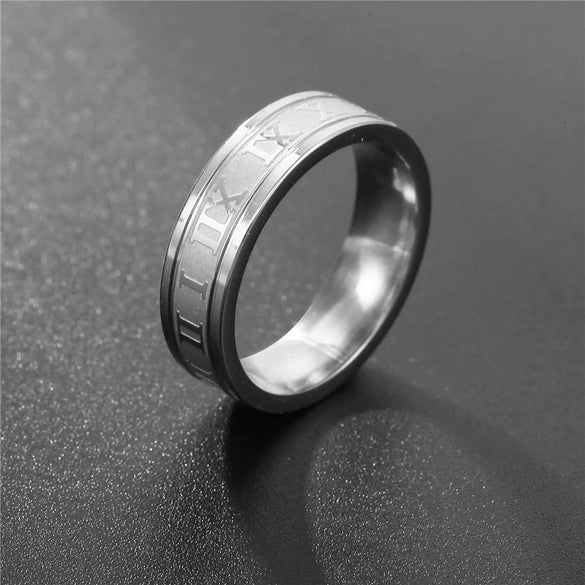Wholesale Titanium Steel Ring Light Luxury Business Style Heart Shape Real Gold Plated Unisex