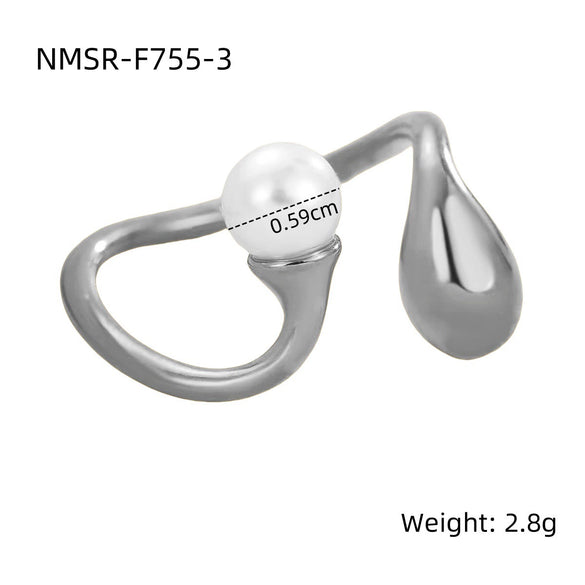 Wholesale Titanium Steel Ring Light Luxury Style Electroplated K Gold Plated Open Ring For Women