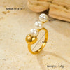 Wholesale Titanium Steel Ring Light Luxury Style Electroplated K Gold Plated Open Ring For Women
