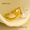 Wholesale Titanium Steel Ring Light Luxury Style Electroplated K Gold Plated Open Ring For Women