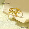 Wholesale Titanium Steel Ring Light Luxury Style Electroplated K Gold Plated Open Ring For Women