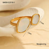 Wholesale Titanium Steel Ring Light Luxury Style Electroplated K Gold Plated Open Ring For Women