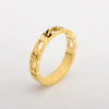 Wholesale Titanium Steel Ring Retro Hollow Flat Chain Winding Style With Letters Numbers Text Electroplated For Women
