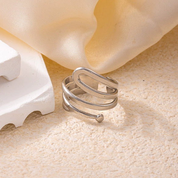Wholesale Titanium Steel Ring Retro Style With Leaves Heart Shape Flower Letters Numbers Electroplating For Women