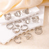 Wholesale Titanium Steel Ring Retro Style With Leaves Heart Shape Flower Letters Numbers Electroplating For Women