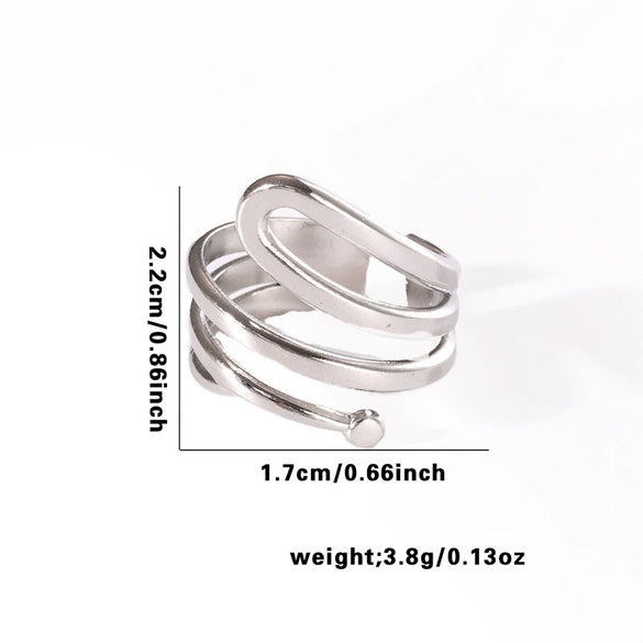 Wholesale Titanium Steel Ring Retro Style With Leaves Heart Shape Flower Letters Numbers Electroplating For Women