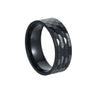 Wholesale Titanium Steel Ring Vacuum Plated Geometric Pattern Retro Highend Unisex Jewelry