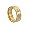 Wholesale Titanium Steel Ring Vacuum Plated Geometric Pattern Retro Highend Unisex Jewelry