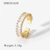 Wholesale Titanium Steel Ring With Geometric Design And Electroplating For Women