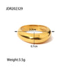 Wholesale Titanium Steel Ring With Geometric Design And Electroplating For Women