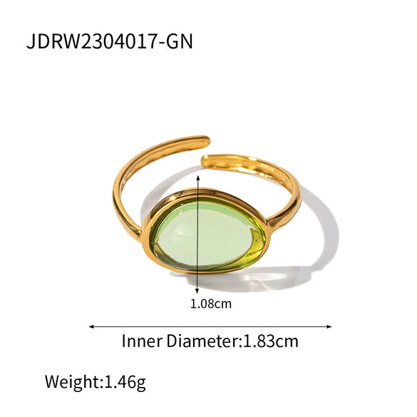Wholesale Titanium Steel Ring With Geometric Design And Electroplating For Women