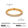 Wholesale Titanium Steel Ring With Geometric Design And Electroplating For Women