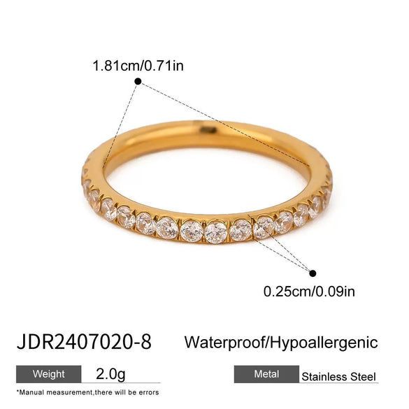 Wholesale Titanium Steel Ring With Geometric Design And Electroplating For Women