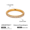 Wholesale Titanium Steel Ring With Geometric Design And Electroplating For Women