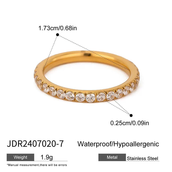 Wholesale Titanium Steel Ring With Geometric Design And Electroplating For Women