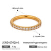 Wholesale Titanium Steel Ring With Geometric Design And Electroplating For Women