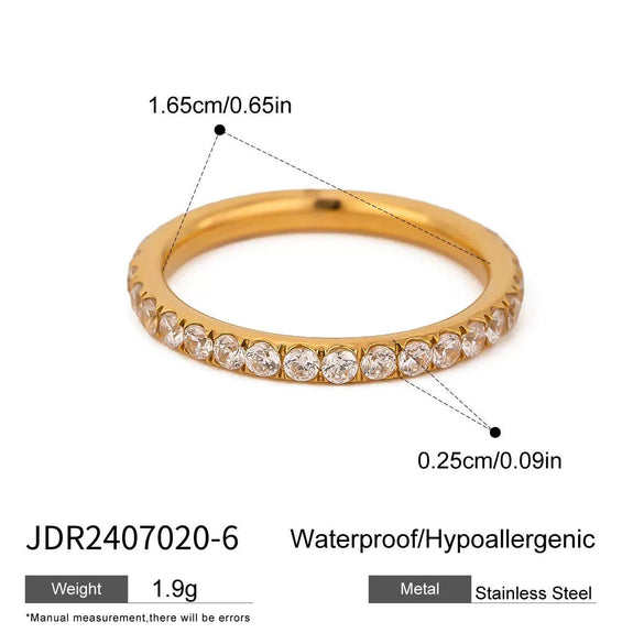 Wholesale Titanium Steel Ring With Geometric Design And Electroplating For Women