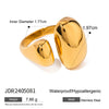 Wholesale Titanium Steel Ring With Geometric Design And Electroplating For Women