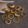 Wholesale Titanium Steel Ring With Geometric Design And Electroplating For Women