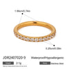 Wholesale Titanium Steel Ring With Geometric Design And Electroplating For Women
