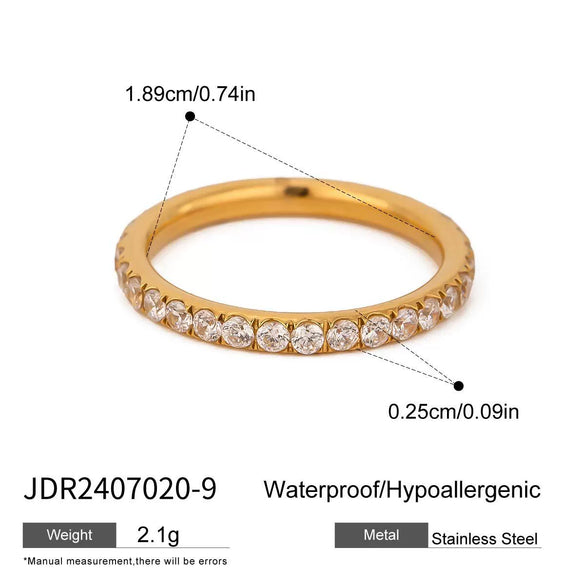 Wholesale Titanium Steel Ring With Geometric Design And Electroplating For Women