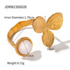 Wholesale Titanium Steel Ring With Geometric Design And Electroplating For Women