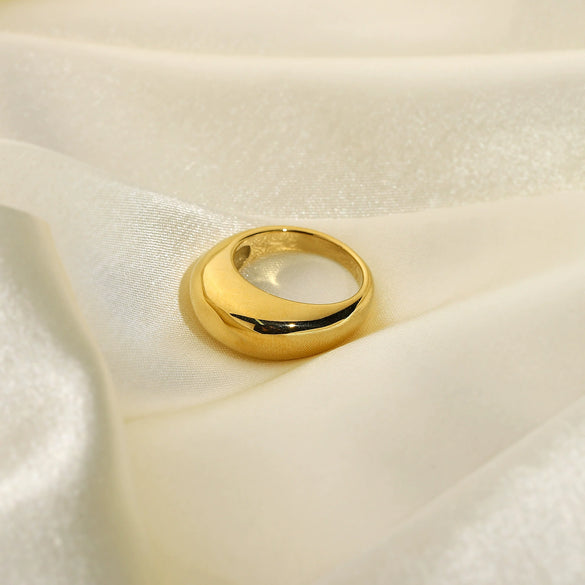 Wholesale Titanium Steel Ring With Geometric Design And Electroplating For Women