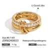 Wholesale Titanium Steel Ring With Geometric Design And Electroplating For Women