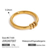 Wholesale Titanium Steel Ring With Geometric Design And Electroplating For Women