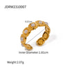 Wholesale Titanium Steel Ring With Geometric Design And Electroplating For Women
