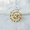 Wholesale Titanium Steel Ring With Geometric Pattern And Electroplating Exaggerate Style Hollow Design