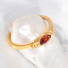 Wholesale Titanium Steel Ring With Geometric Pattern Retro Fashion Inlaid Zircon Plated 18K Gold For Women