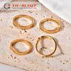 Wholesale Titanium Steel Ring With Irregular Wave And Peach Heart Shape Glossy Electroplated With Letters Numbers Text