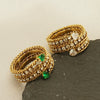 Wholesale Titanium Steel Ring With 18K Gold Inlaid Zircon And Diamond In Geometric High Sense Design For Women