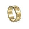 Wholesale Titanium Steel Rings With Nordic Pirate Viking Text Rune Pattern And Electroplating Treatment