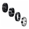 Wholesale Titanium Steel Rotating Decompression Ring Geometric Style Electroplated Unisex Jewelry