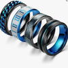 Wholesale Titanium Steel Rotating Decompression Ring With Dragon And Geometric Pattern For Men And Unisex