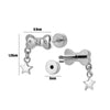 Wholesale Titanium Steel Round Cake Bone Ear Bone Nail With Electroplating Treatment And Cute Personality Style