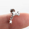 Wholesale Titanium Steel Round Cake Bone Ear Bone Nail With Electroplating Treatment And Cute Personality Style