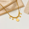 Wholesale Titanium Steel Round Pendant Jewelry Electroplated Women's Necklace