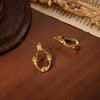 Wholesale Titanium Steel Round Wave Stud Earrings For Women Electroplated Simple Geometric Style