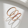 Wholesale Titanium Steel Simple Geometric Electroplating Ring For Women