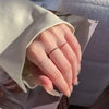 Wholesale Titanium Steel Simple Geometric Electroplating Ring For Women