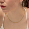 Wholesale Titanium Steel Small Fresh Necklace With Round Bead Snake Chain Geometric Pattern Electroplating Treatment