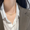Wholesale Titanium Steel Snake Bone Chain Necklace Minimalist Plain Unisex