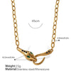 Wholesale 316L Stainless Steel Snake Head Necklace Fashion Hiphop Style Electroplated For Women