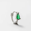 Wholesale Titanium Steel Snake Zodiac Ear Nail With Green Zircon For Women